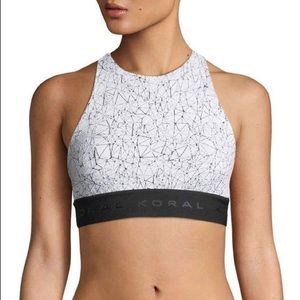 Brand New Koral crackle effect sports bra
